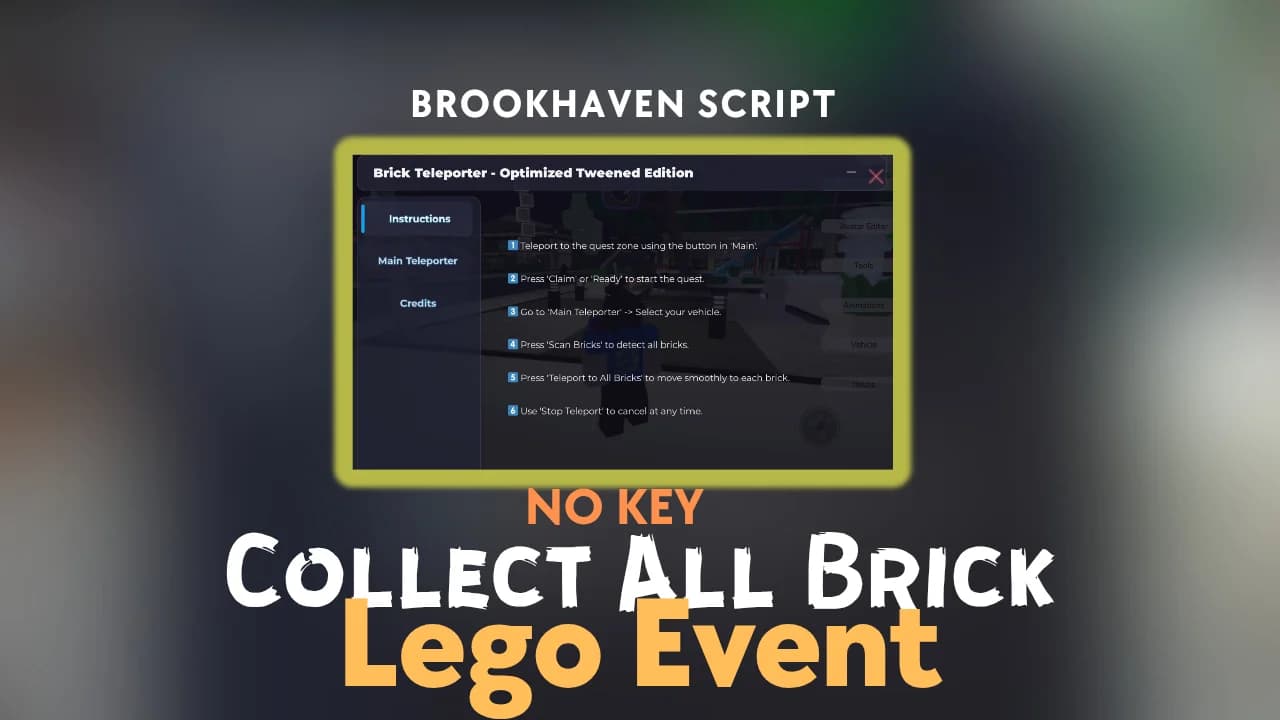Brookhaven Script Get All Brick Lego Event