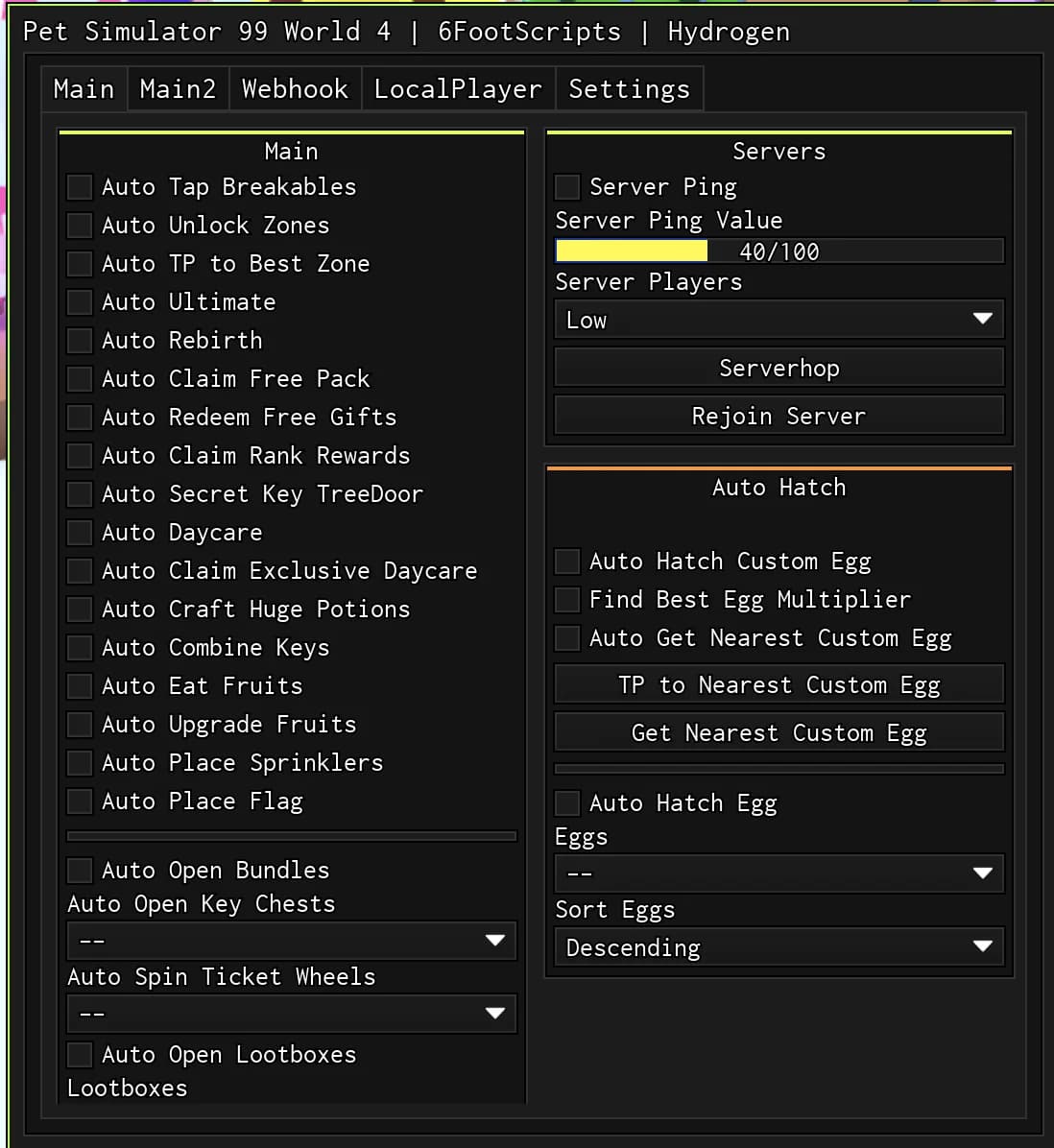 Pet Simulator 99 Script - OP Automation - 6FootScripts