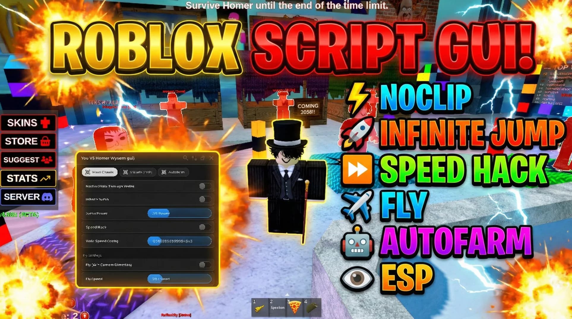 [OP] You VS Homer GUI | Fly, Noclip & Infinite Speed