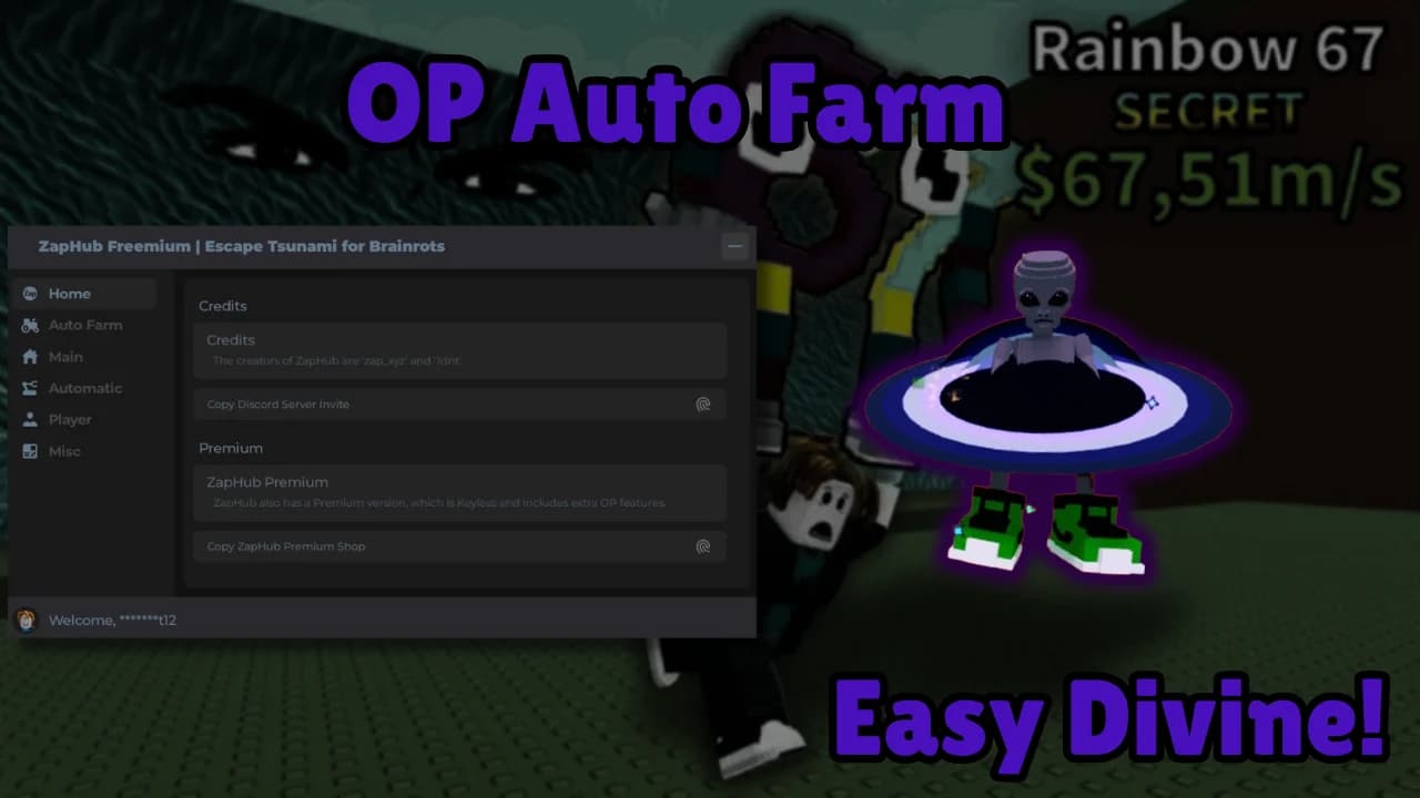 Zap Hub – Escape Tsunami For Brainrots